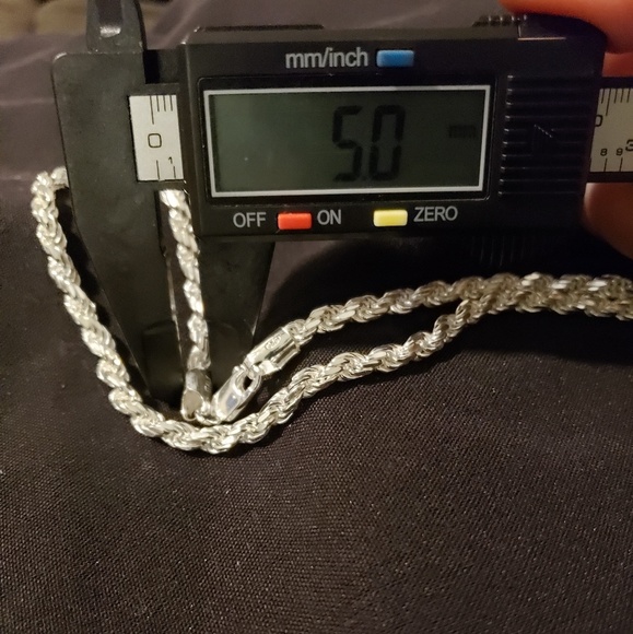 Silver rope necklace - Picture 4 of 4